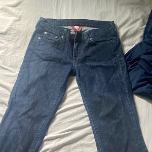 blue low waisted lucky brand jeans